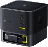 Baseus P10164001123-00 Super gan 100w univerzális hálózati töltő adapter fekete kép