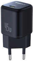 Baseus P10176800123-00 Picogo hálózati töltő type-c aljzat (45w, gan, pd gyorstöltő) fekete kép