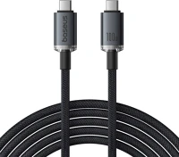 Baseus P10318204111-00 Fast charging cable  crystal shine usb-c to usb-c 100w, 1,5m, 20gb (black) kép