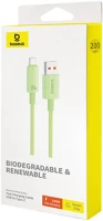 Baseus P10360203631-01 Fast charging cable  usb to usb-c habitat series 2m 100w (green) kép