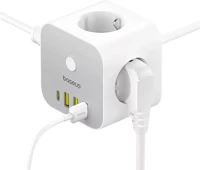 Baseus POWERCOMBO 7 AZ 1-ben hálózati elosztó kocka, 3 ac + 3 x usb-a + 1 x usb-c, 20w, 1,5 m kép