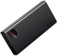 Baseus PPAD070101 Adaman metal vésztöltő 2 usb aljzat / type-c aljzat (20000 mah, 22,5w, pd gyorstöltés támogatás, led) fekete kép