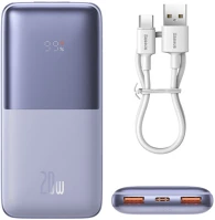 Baseus PPBD040205 Külső akkumulátor, 10000 mah, 20w, okostelefonhoz és tabletpc-hez, 2 x kép