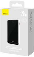 Baseus PPCX000202 Magnetic 10000mah fehér powerbank kép