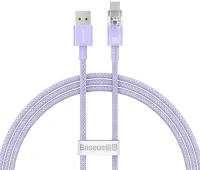 Baseus PT6932172629120 Szövet kábel - usb / type-c (usb-c) lila szövet kábel 100w, 1m kép