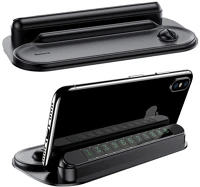 Baseus RS80734 Univerzális asztali készüléktartó, szilikon, fekvő, acnum-pm01, fekete kép