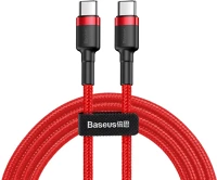 Baseus TF6953156285194 Cafule - type-c / type-c (usb-c) piros szövet kábel 3a, 1m, 60w kép