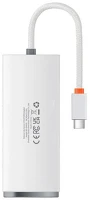 Baseus WKQX030302 Lite series hub 4in1 adapter usb-c 4x usb 3.0 + usb-c 25cm fehér () kép