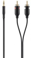 Belkin F3Y116BT2M Portable jack - rca kábel 2m (3.5mm jack apa - 2xrca apa) - fekete kép