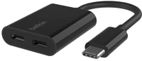 Belkin F7U081BTBLK Connect usb-c audio + charge adapter black kép