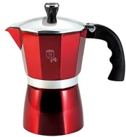 Berlinger haus BH/6387 Berlinger haus bh-6387 3 személyes metálpiros kotyogós kávéfőző kép