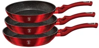 Berlinger haus BH/1288NF Metallic line burgundy edition 3 részes serpenyő szett kép