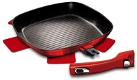 Berlinger haus BH/1947PH 28 cm burgundi grill serpenyő levehető nyéllel + karcolásvédő kép