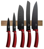Berlinger haus BH/2886 Burgundi 6 részes késkészlet akácfa mágneses akasztóval kép