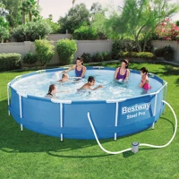 Bestway 56394 Merevfalú medence vízforgatóval - 366 x 76 cm - 6473 l kép