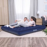 Bestway GL56436 Felfújható matrac - kétszemélyes, velúr - kék - 203 x 183 x 22 cm kép