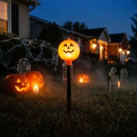 Bewello 56617 Halloween-i leszúrható lámpa - tök - elemes - 34 x 9,5 cm (56617) kép