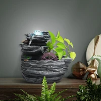 Bewello BW2039 Csobogó - hidegfehér led-del, üveggolyóval és dísznövénnyel - 28 x 17 x 25 cm - 230 v () kép