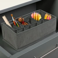 Bewello BW2079 Szövet tárolódoboz - 32 x 16 x 11 cm - 12 zseb - szürke () kép