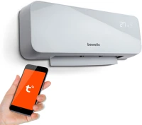 Bewello BW2103B Smart fali hősugárzó - 1000/2000w - tuya - 220 - 240v - opál kép