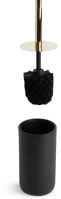 Bewello BW3020D Wc-kefe + tartó - matt fekete / arany () kép