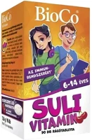 Bioco 6-14 Vitamin  suli rágótabletta 6-14 éveseknek cseresznye ízű 90 darab kép