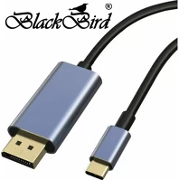 Blackbird 2K/4K 2M Kábel usb-c male to displayport 1.4 male 2k/4k 2m, fekete kép