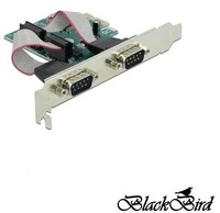 Blackbird BH1261 Pci-e bővítőkártya 2x soros rs-232 port kép