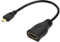 Blackbird BH1314 BLACKBIRD Kábel HDMI Micro-D male to HDMI-A female, 23cm kép