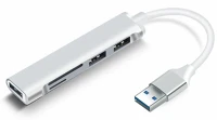 Blackbird BH1472 5-in-1 5-portos usb-c usb3.0 hub ezüst sd/tf kép
