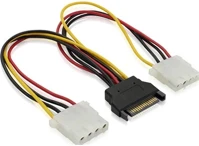 Blackbird BH1503 Tápkábel molex 4 pin male to sata 15 pin female + 4 pin female kép