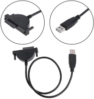 Blackbird BH1508 Adapter kábel usb 3.0 to sata 13pin (7+6), fekete kép
