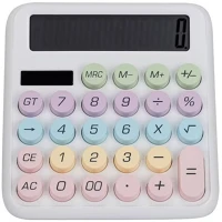 Blackbird BH1554 Számológép döntött kijelző, színes nagy gombok, fehér kép