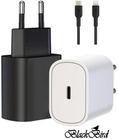 Blackbird BH1655 Hálózati adapter t145 25w + lightning kábel 1m, fekete kép