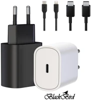 Blackbird BH1656 Hálózati adapter t145 25w + type-c + lightning kábel 1m, fekete kép