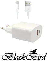 Blackbird BH1657 Hálózati adapter t131 25w + lightning kábel 1m, fehér kép