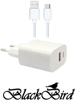 Blackbird BH1662 Hálózati adapter t131 25w + type-c kábel 1m, fehér kép