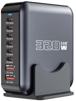 Blackbird BH1667 hálózati töltő gan 350w 1xusb-c pd100w + 1xusb-c pd65w + 2xusb-c pd45w + kép