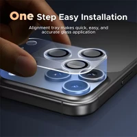 Blackbird BH1763 kameravédő üvegfólia 9h fekete kerettel applikátorral iphone 17 air kép