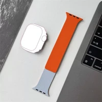 Blackbird BH1805 Szíj iwatch készülékhez litchi kék narancs 38/40/41/s1042 mm kép