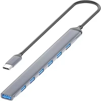 Blackbird USB 3.0 BYL-2433 Usb 3.0 byl-2433 type-c 7 port hub extra slim, aluminium ház, notebookhoz kép