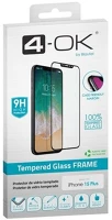 Blautel prf15m 4-ok képernyővédő üveg (3d full glue, íves, teljes felületén tapad, tok barát, karcálló, 9h) fekete - apple iphone 15 plus