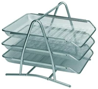 Bluering 1296414 Fémhálós irattálca 3 szintes  ezüst kép