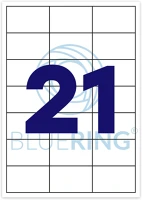 Bluering 1296469 Etikett címke, 70x42,3mm, 100 lap, 21 címke/lap kép