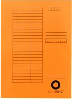 Bluering 1296490 Iratgyűjtő, táblázatos pólyás dosszié a4, 230g. karton  narancssárga kép