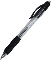 Bluering 1296499 golyóstoll 0,7mm, nyomógombos, gumírozott fogórész, fekete átlátszó kép