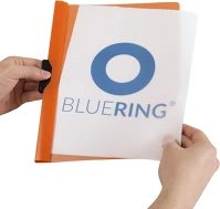 Bluering 1296516 Gyorsfűző klip mappa a4, műanyag 60laphoz fém klippes  narancssárga kép
