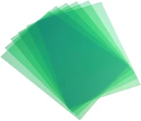 Bluering 1299711 Előlap, a4, 200 micron 100 db/csomag,  áttetsző zöld kép