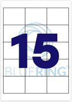 Bluering 1299827 Etikett címke, 70x50,8mm, 100 lap, 15 címke/lap kép