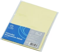 Bluering 1299928 Etikett címke, 30mm, körcímke 60 db/csomag  fehér kép